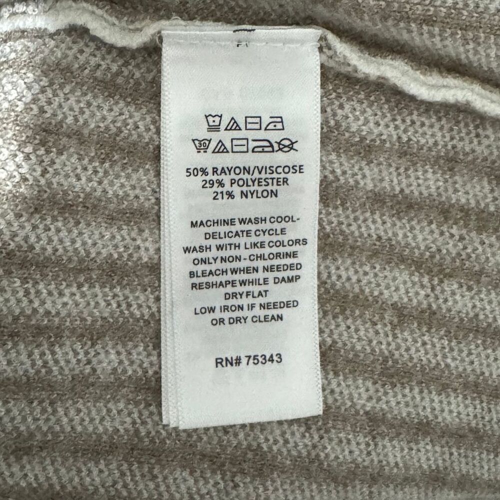 RACHEL ZOE Sweater Knit Pencil Skirt Medium Brown Cream Chevron EUC - Picture 5 of 5